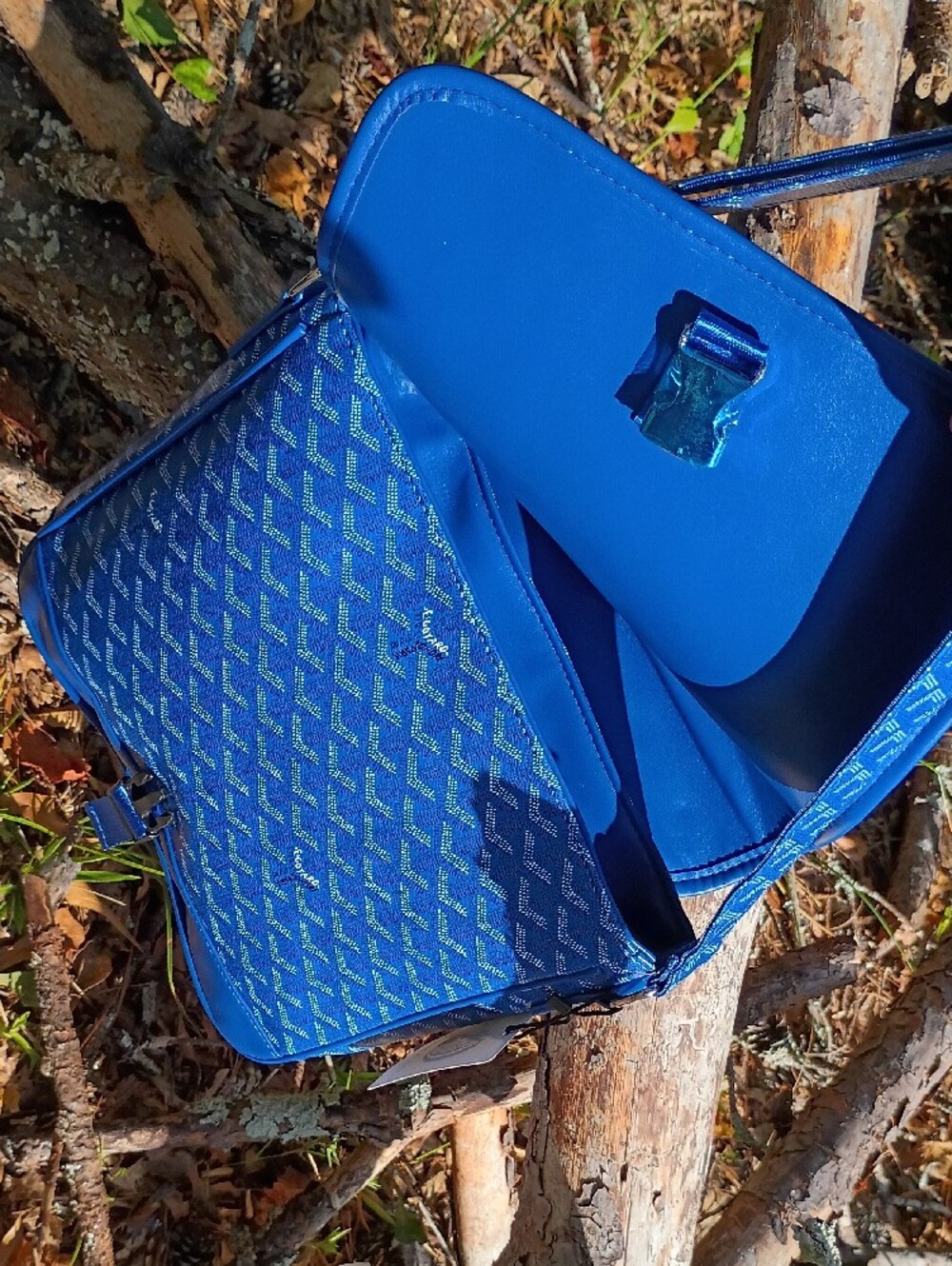 Goyard Blue Patterned Messenger Bag - Picture 4 of 9